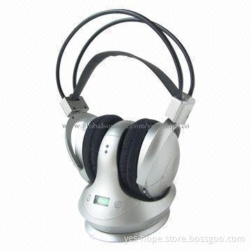 Wireless Headset with FM Radio, 863.5, 864.0, 864.5MHz Transmission Frequency